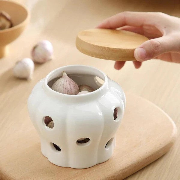 Pote de Alho Cerâmica KBN HerbPot