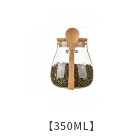 Pote Hermético de Vidro com Tampa Vedada para Café e Açúcar KBN