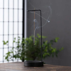 Suporte de Incenso Invertido de Madeira e Metal para Aromaterapia KBN