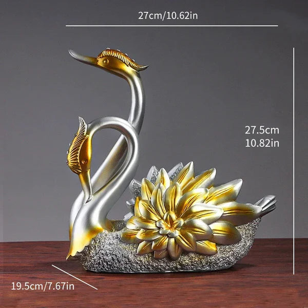 Suporte para Garrafa de Vinho em Resina Design Cisne KBN
