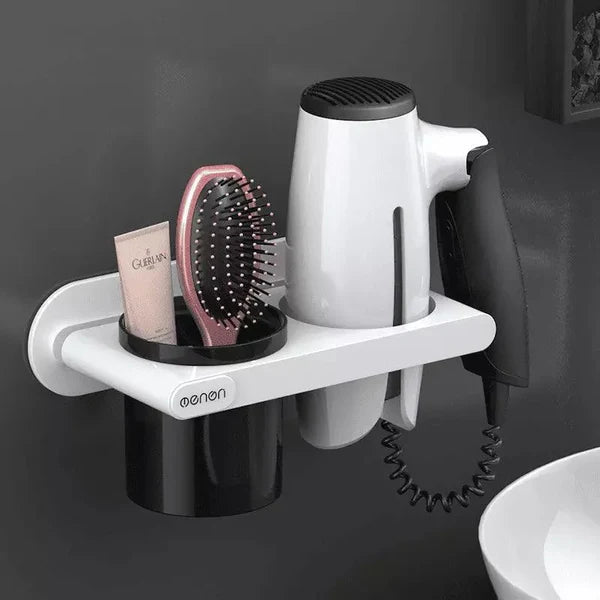 Suporte para Secador de Cabelo de Parede com Compartimentos KBN