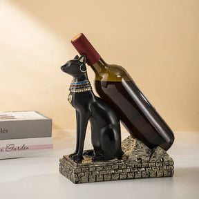 Suporte para Vinho Anúbis em Resina Estilo Egípcio KBN