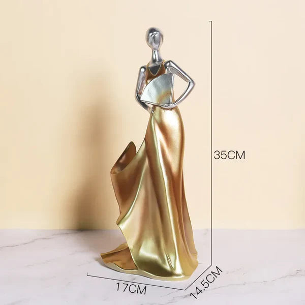 Suporte para Vinho Escultura Feminina em Resina Moderna KBN