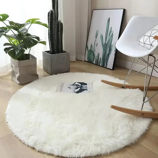 Tapete Felpudo Redondo Antiderrapante para Sala e Quarto KBN