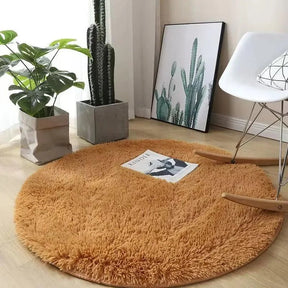 Tapete Felpudo Redondo Antiderrapante para Sala e Quarto KBN
