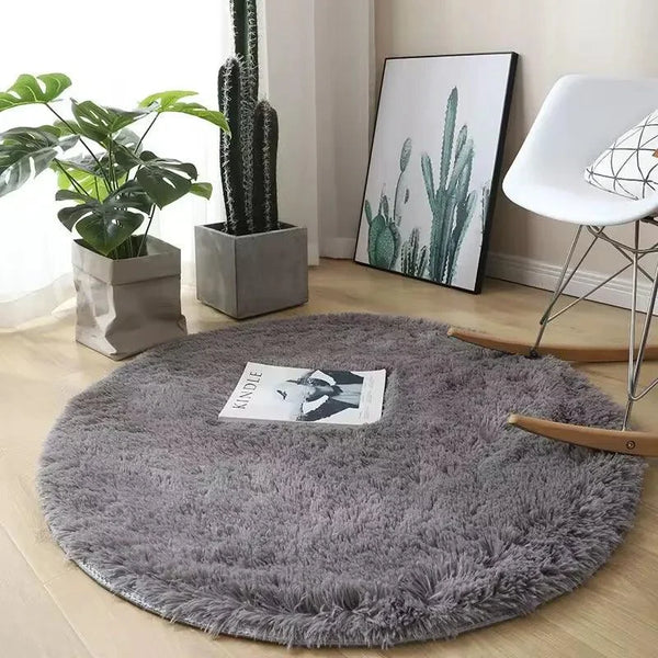 Tapete Felpudo Redondo Antiderrapante para Sala e Quarto KBN
