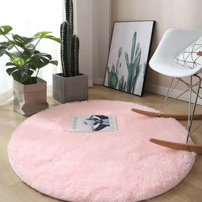 Tapete Felpudo Redondo Antiderrapante para Sala e Quarto KBN