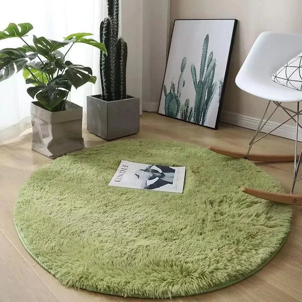 Tapete Felpudo Redondo Antiderrapante para Sala e Quarto KBN