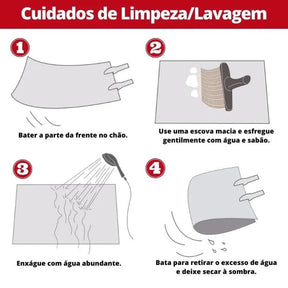 Tapete Felpudo  Mescla Antiderrapante para Sala e Quarto