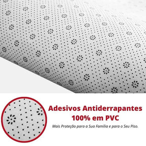 Tapete Felpudo  Mescla Antiderrapante para Sala e Quarto