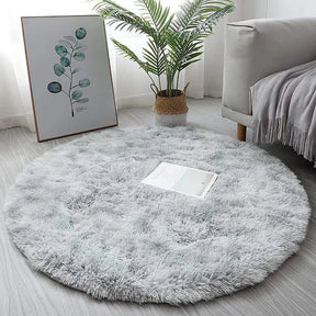 Tapete Felpudo Redondo Mescla Antiderrapante para Sala e Quarto KBN