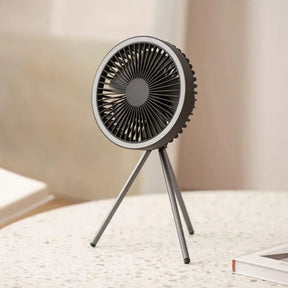 Ventilador Portátil Recarregável Preto com 3 Velocidades para Casa KBN